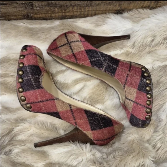 Baker's Pink & Navy Argyle Patchwork Pumps - Picture 11 of 11